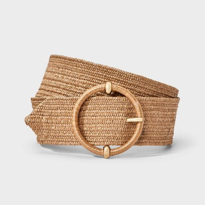 Stretch Straw Belt - A New Day™ Tan S | Target