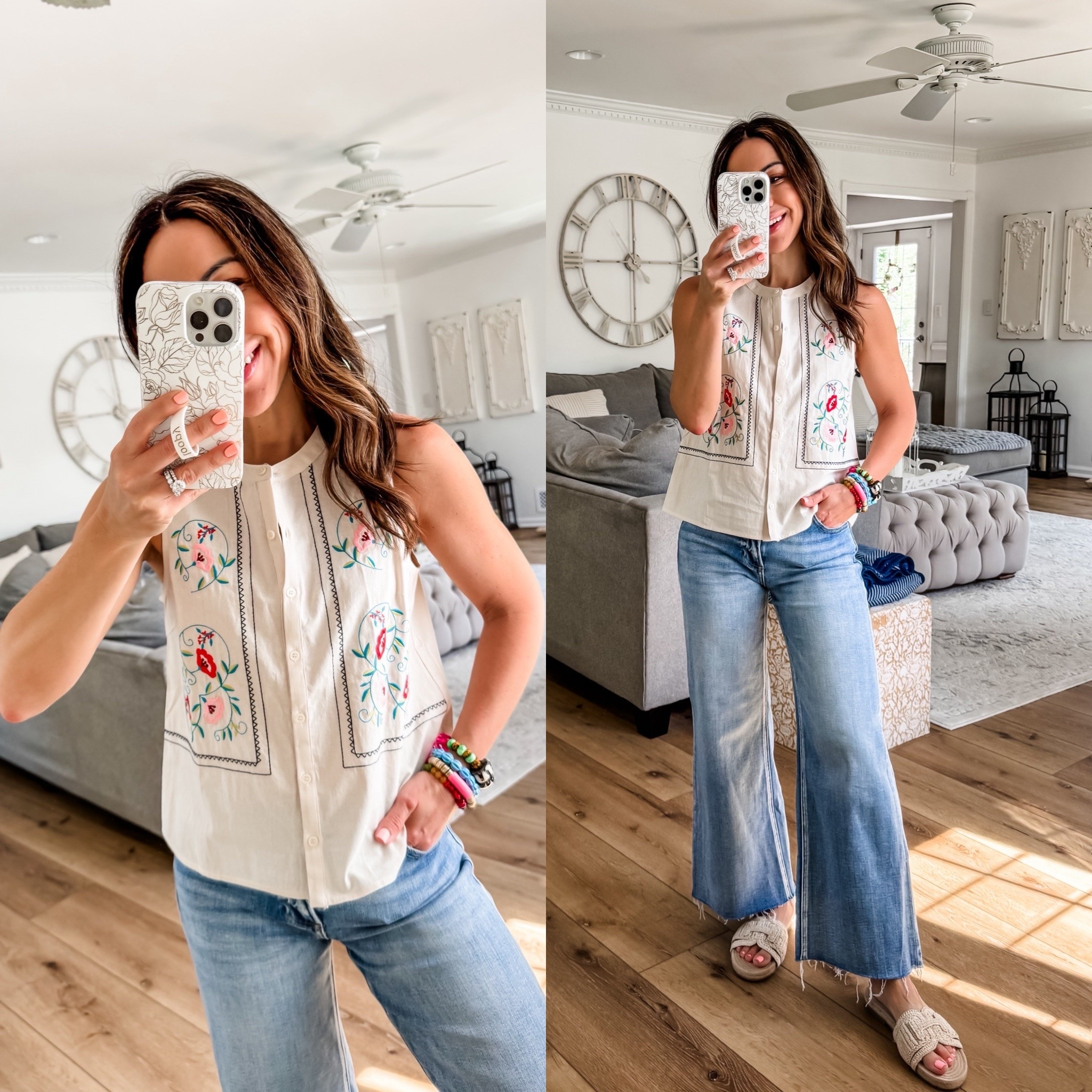 Small tank. Jeans, 25.

#LTKOver40 #LTKPetite