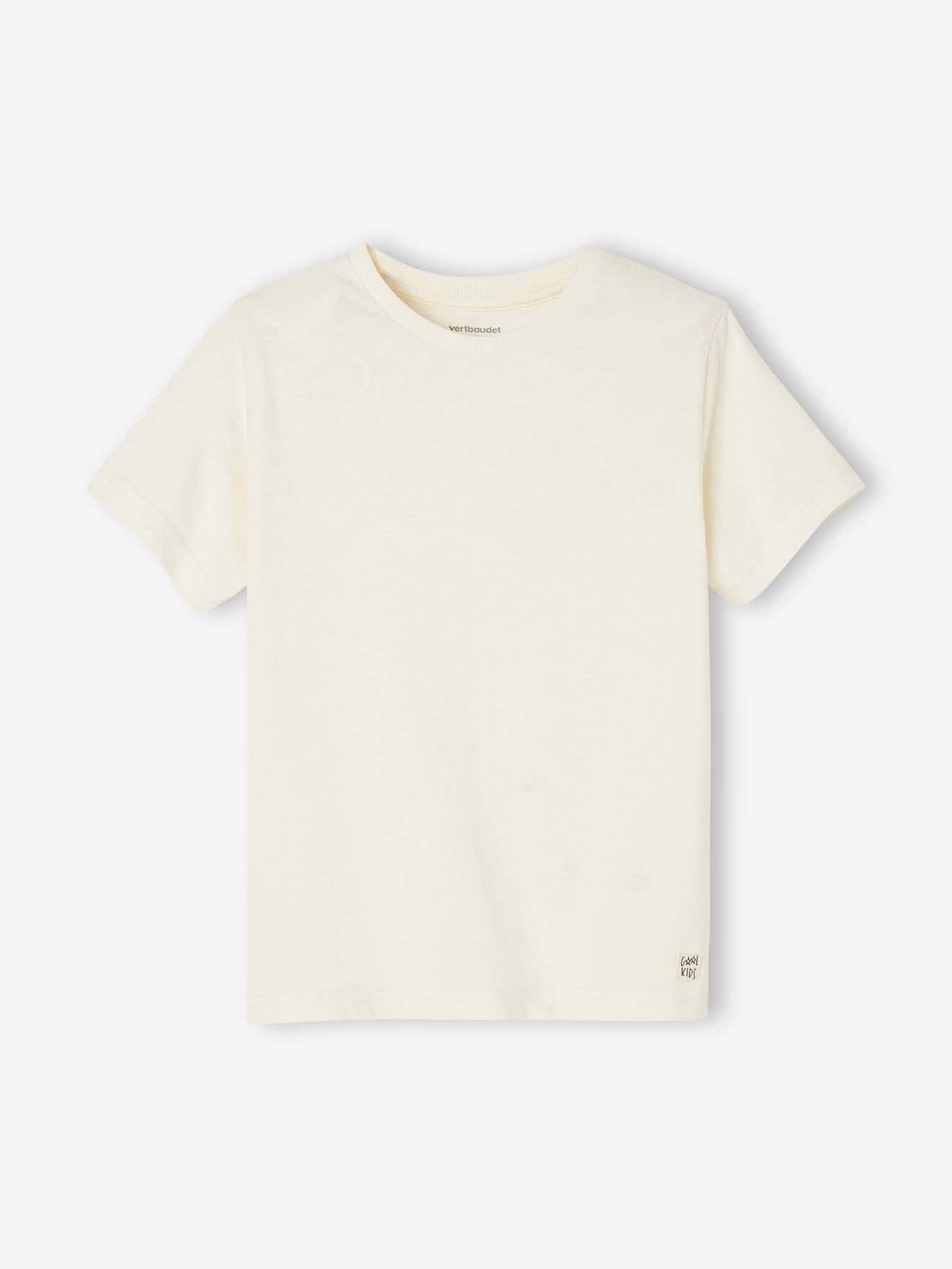 T-shirt Basics personnalisable garçon manches courtes blanc - Vertbaudet | Vertbaudet (FR)