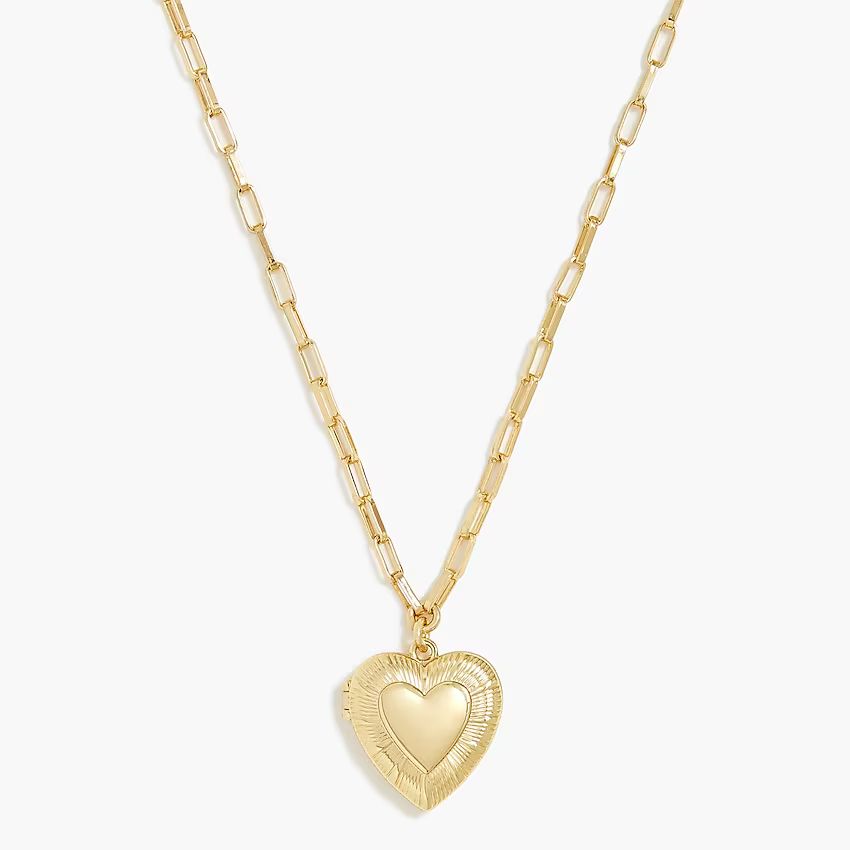 Heart locket necklace | J.Crew Factory