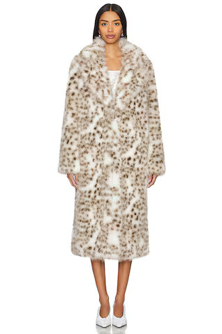 x Emma Rose Lola Faux Fur Coat in Snow Leopard | Revolve Clothing (Global)