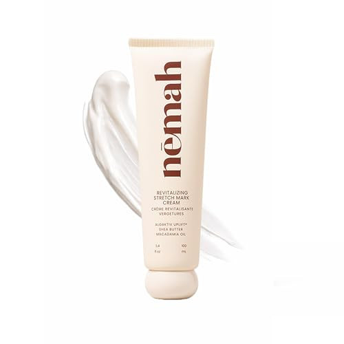 Nemah Stretch Mark Cream for Pregnancy, Moisturizing Belly Cream with Algaktiv UpLift, Shea Butter & Macadamia Oil, Pregnancy Body Cream for Belly, Hips & Thighs, 3.4 oz | Amazon (US)