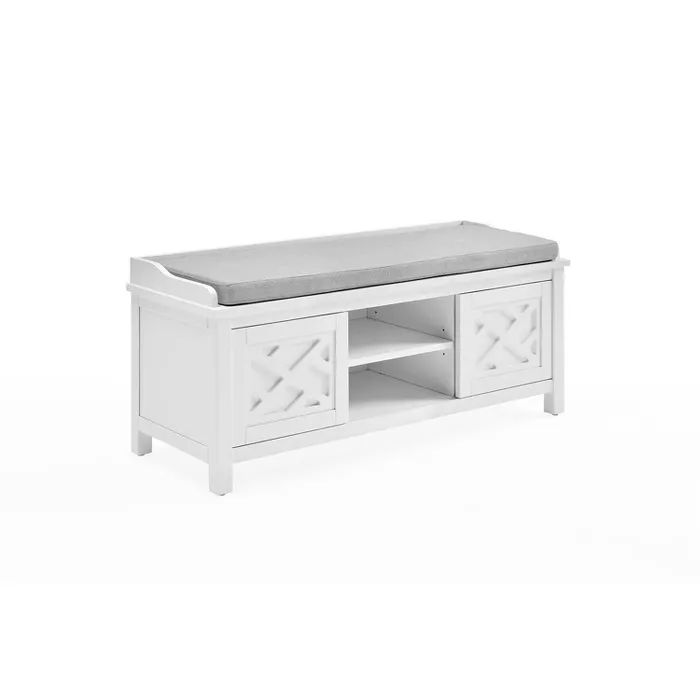 45" Middlebury Wood Storage Bench with Cushion White - Alaterre Furniture | Target