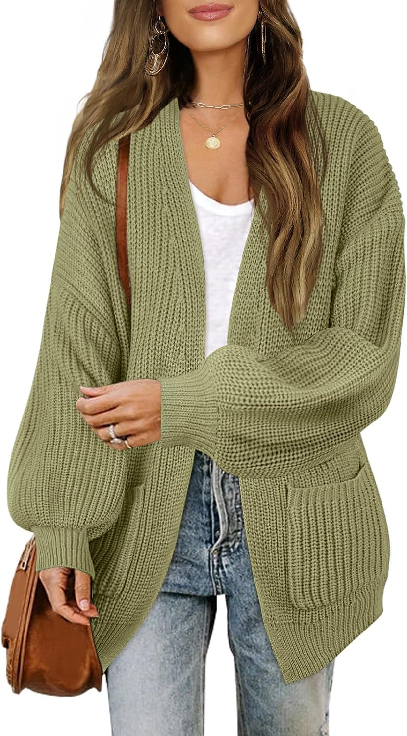 MEROKEETY Long Sleeve Oversized Cardigan Sweaters for Women | Amazon (US)