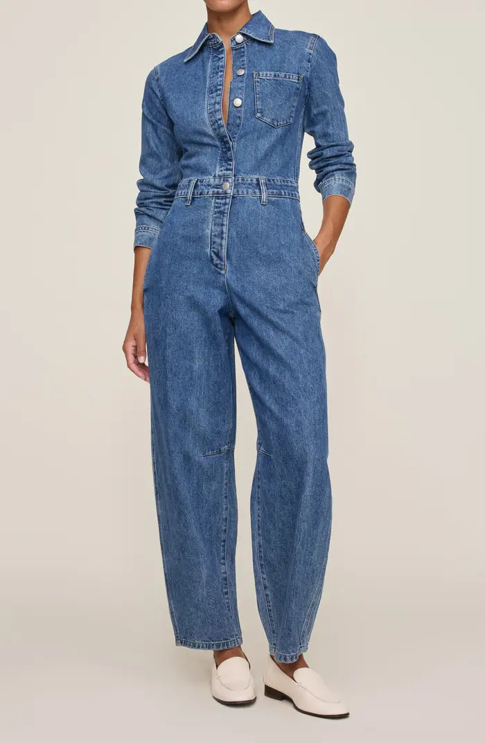 Alissa Long Sleeve Denim Jumpsuit | Nordstrom