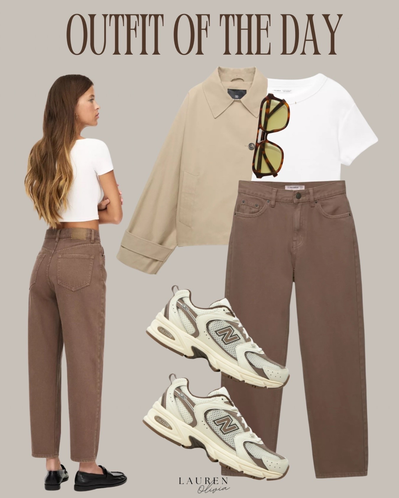 For the neutral girls⌛️🤍 Comment SHOP to get the outfit details sent to you 🙋🏽‍♀️

#autumnfashion #autumntrends #virtualstylist #highstreetfashion #pullandbear #neutraloutfits #newbalance #hm