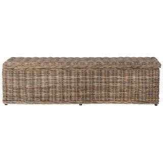 SAFAVIEH Caius Natural Storage Bench-SEA7017A - The Home Depot | The Home Depot