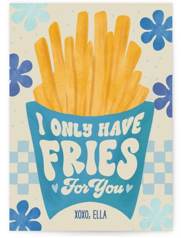 I Only Have Fries For You Classroom Valentine's Day Cards | Minted