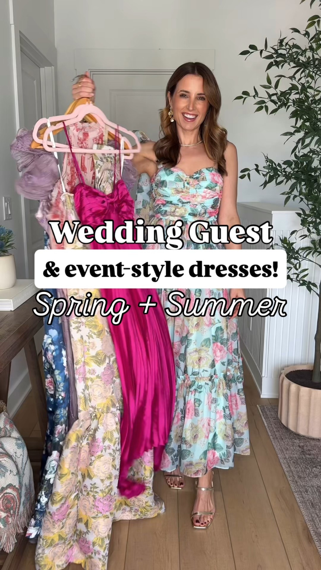 Spring wedding guest dresses. Summer wedding guest dresses. Baby shower dresses. Wedding shower dresses. Spring event dresses. Summer event dresses. Destination wedding. Wearing smallest size in each. Consider sizing down in the bow-front floral maxi and pink pleated midi! Gold heels are TTS. 

#LTKPetite #LTKWedding #LTKTravel