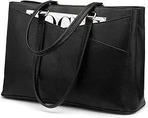 LOVEVOOK Laptop Tote Bag for Women 15.6 Inch Waterproof Leather Computer Bags Business Office Wor... | Amazon (US)