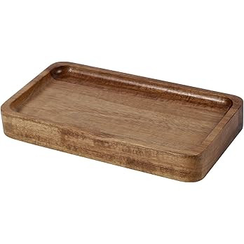 Vanity Tray, Bathroom Tray, Soap Dispenser Tray for Bathroom, Kitchen and Home Decor(Acacia-Small... | Amazon (US)