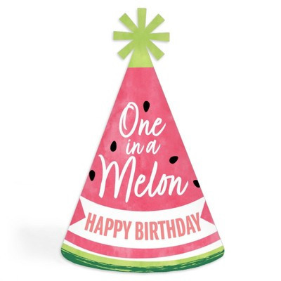 Big Dot of Happiness Sweet Watermelon - Cone Happy Birthday Party Hats for Kids and Adults - Set of 8 (Standard Size) | Target