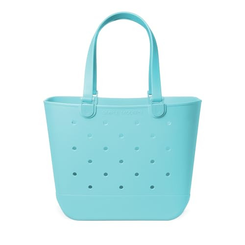 Simple Modern Extra-Large Beach Bag | Waterproof Getaway Rubber Tote with Zipper Pocket for Travel, Pool, Boat, Groceries, Sports | Nantucket Tides | Amazon (US)