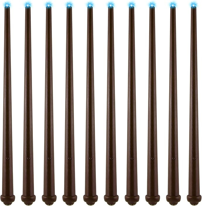 MIAHART 10 Pcs Magic Light up Wands Illuminating Wizard Wands Sound Toy Witch Wands for Halloween... | Amazon (US)