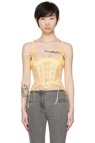 Yellow Polyester Tank Top | SSENSE