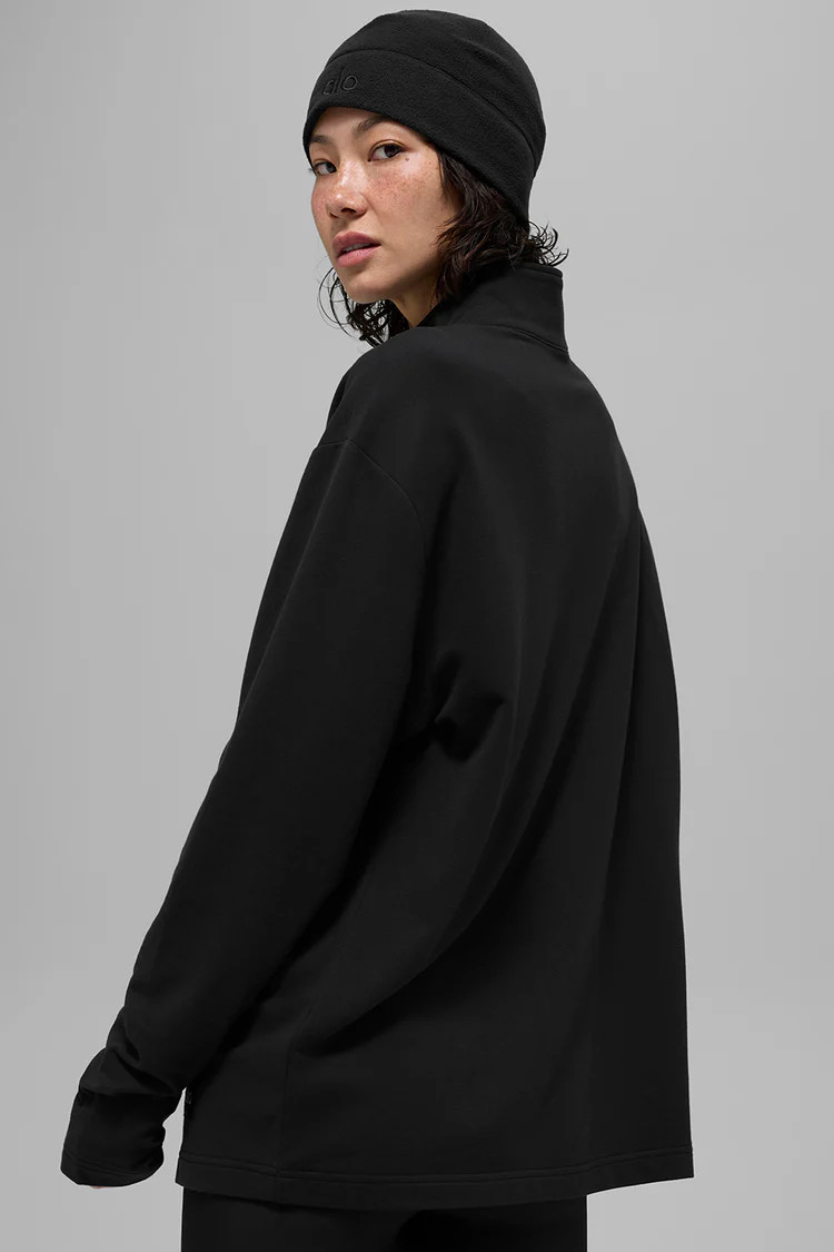 Double Take Long Sleeve 1/4 Zip - Black | Alo Yoga (US)