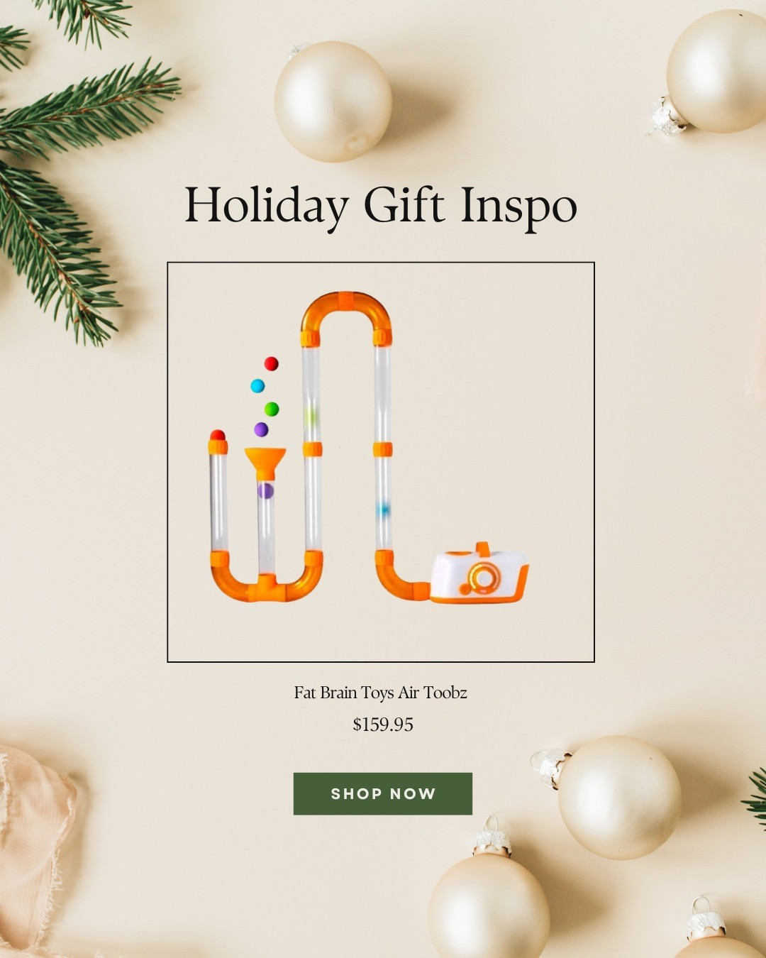 The best gift last year was the original Air Toobz pack from Fat Brain Toys. It is pricey, BUT my kids play with it all the time! They have expansion packs, fun additions & they love creating new paths. The base is rechargeable as well, so that is a huge plus. 

#LTKGiftGuide #LTKHoliday #LTKKids