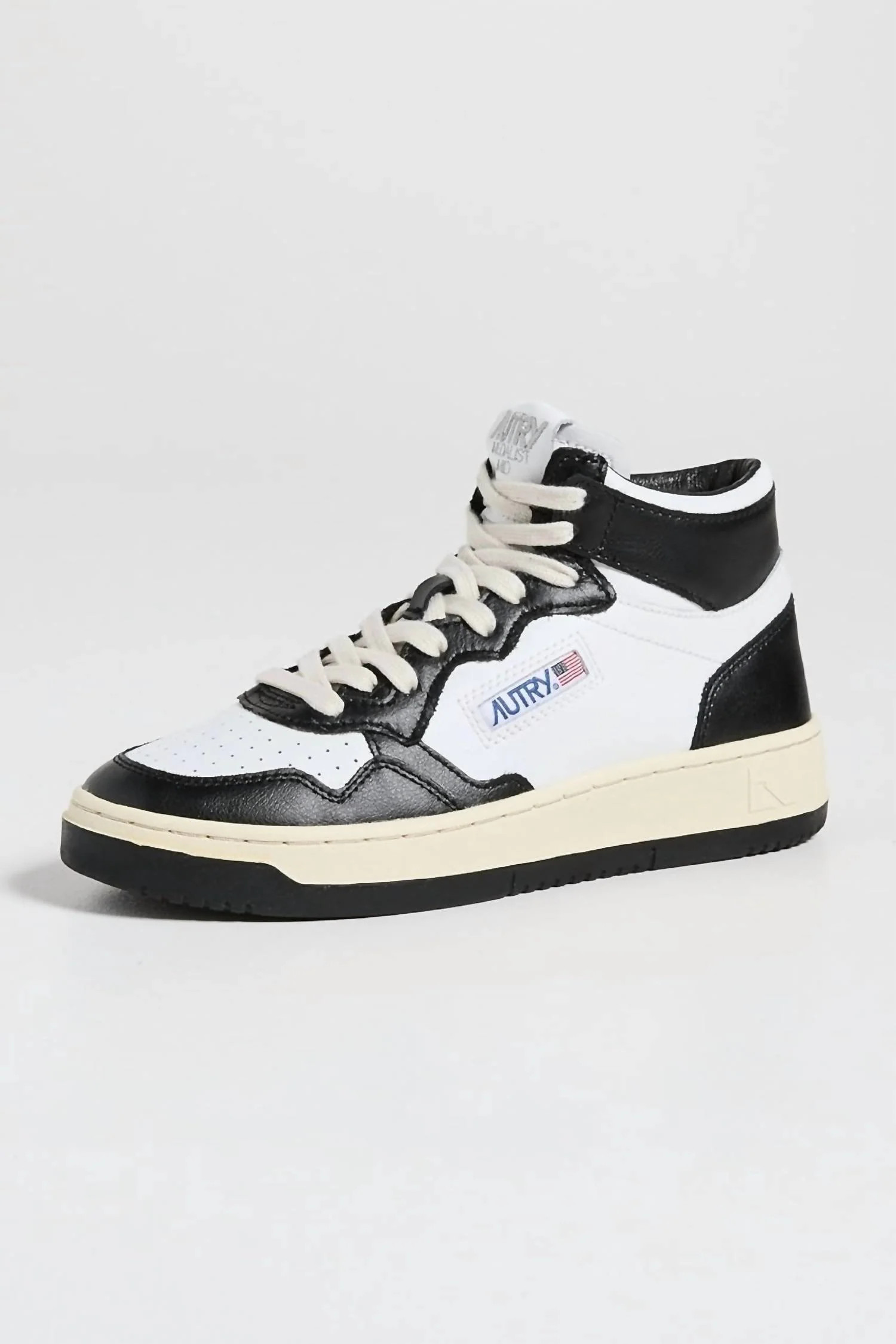Women's Medalist Mid Sneaker In White/black | Shop Simon
