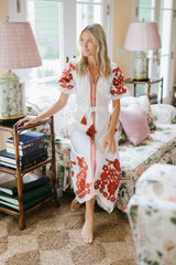 Short Sleeve Coatue Caftan - Earth | Julia Amory