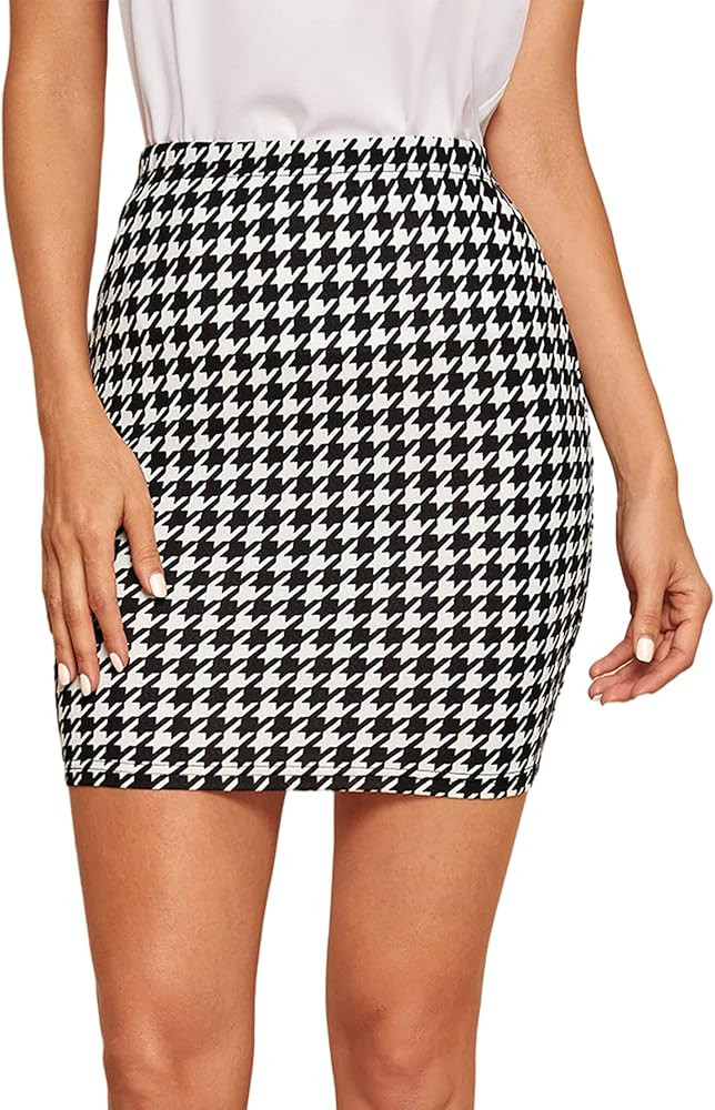 Milumia Women's Elastic High Waisted Bodycon Pencil Mini Skirt | Amazon (US)