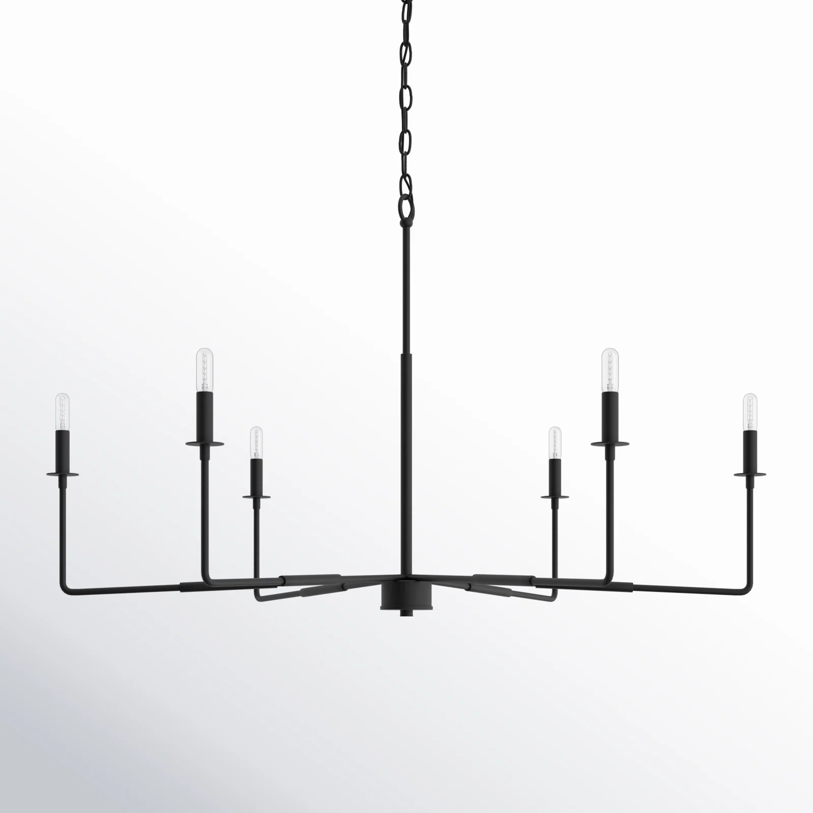 Alysa 6 - Light Candle Style Classic Chandelier in Matte Black | Wayfair North America