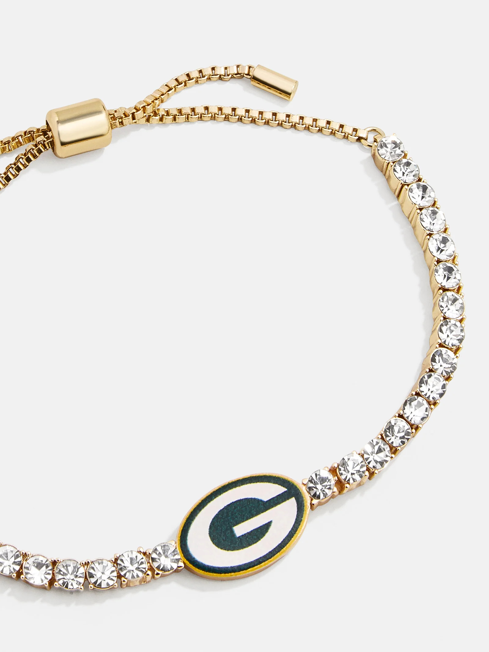 Green Bay Packers NFL Gold Tennis Bracelet - Green Bay Packers | BaubleBar (US)
