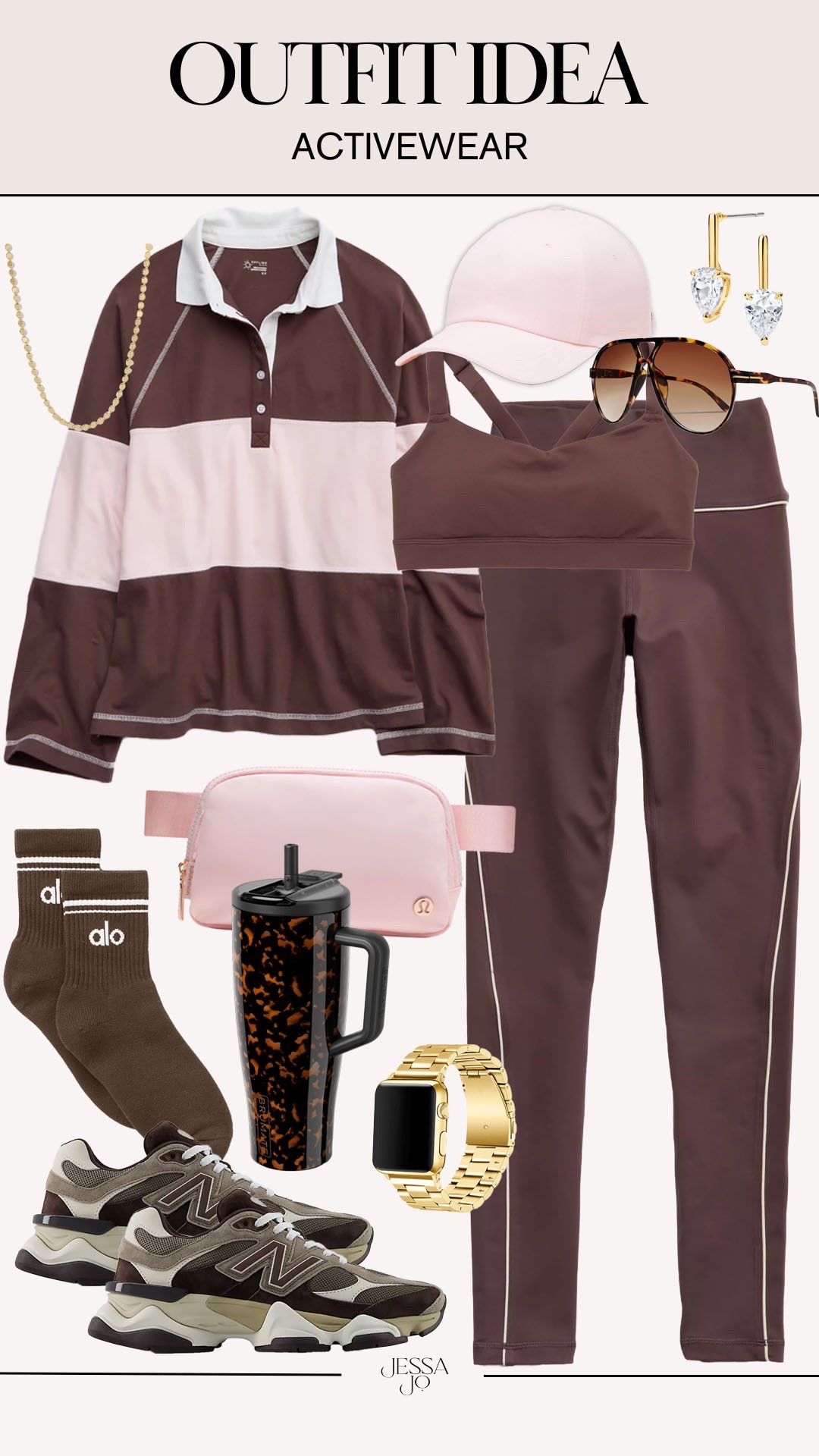 Fall active outfit. Fall activewear. Brown and pink fall athleisure. Aerie new arrivals.

#LTKootd #LTKSeasonal #LTKActive