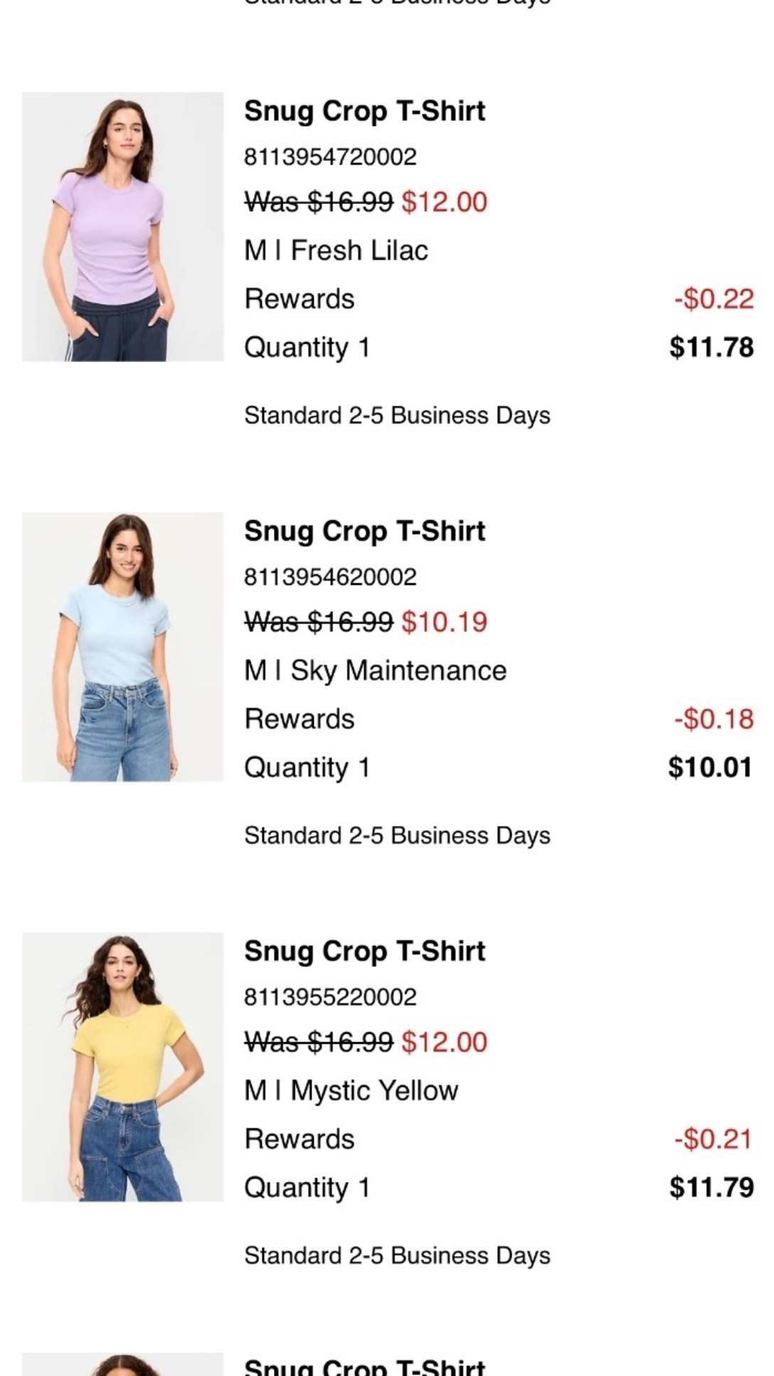 Great Old Navy basic cropped ribbed teas that are on sale right now