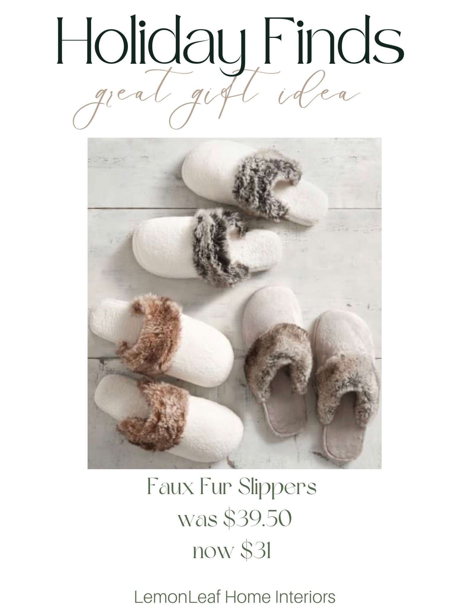 Faux fur slippers from Pottery Barn now ON SALE! Great gift idea
Holiday gifts
Christmas gift idea
Womenswear 



#LTKunder50 #LTKsalealert #LTKSeasonal