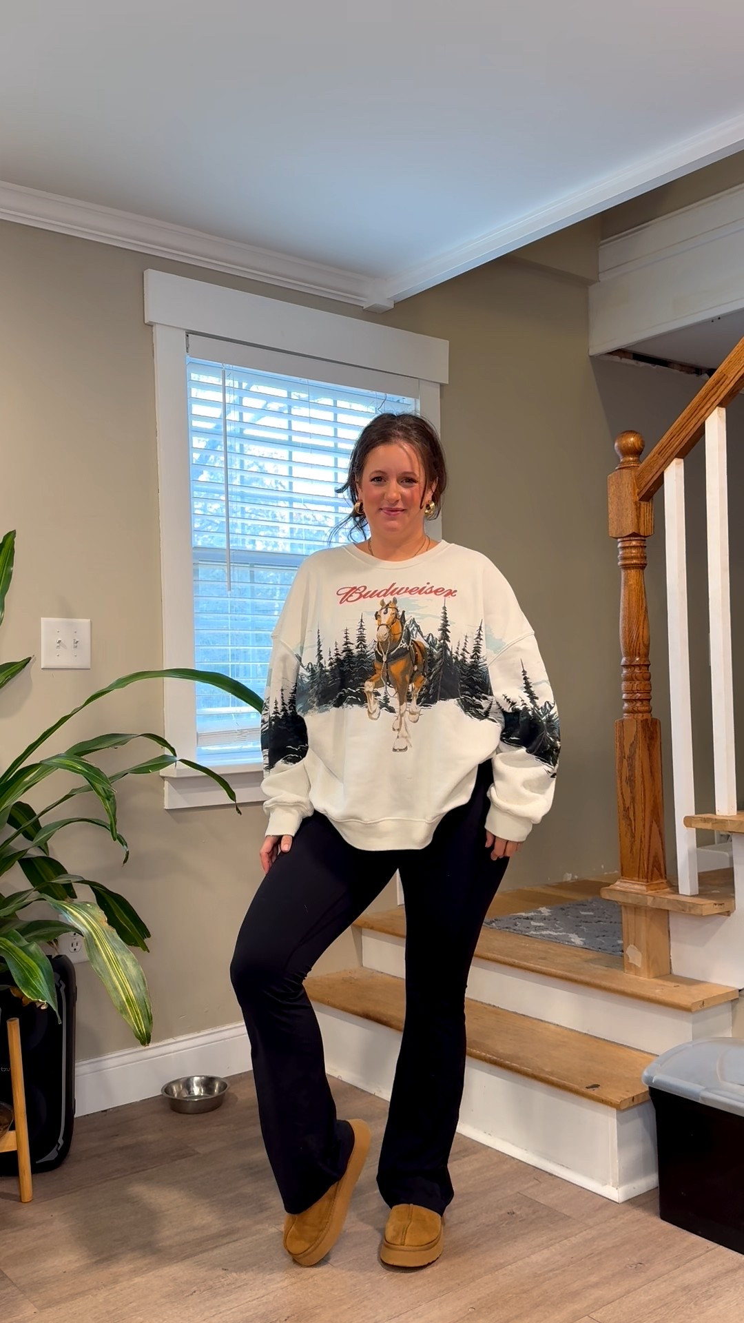 Budweiser sweater, so comfy and cute! 