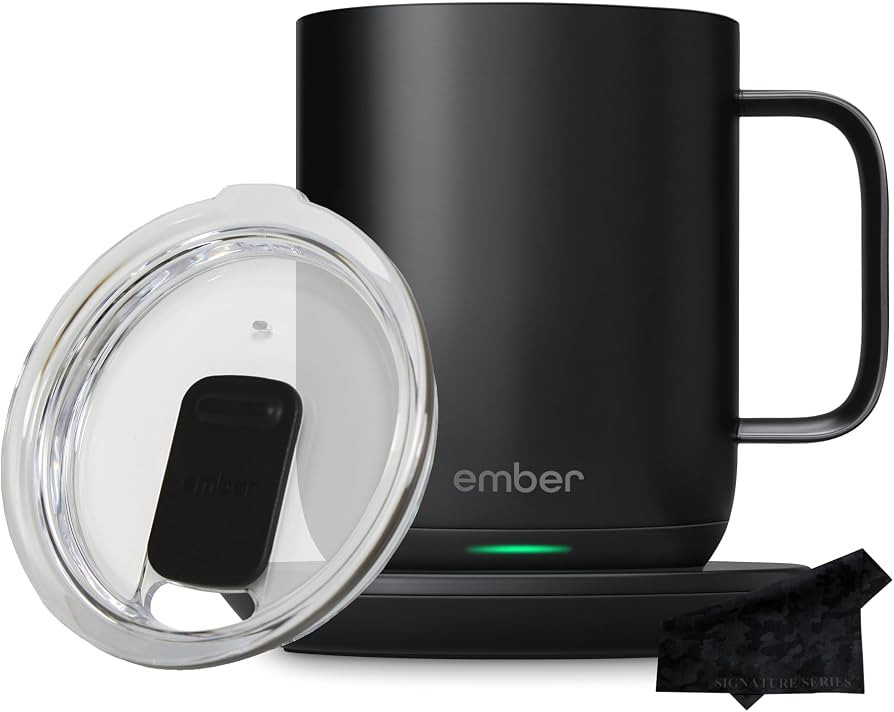 Ember Temperature Control Smart Mug 2, 10 oz Black, App Controlled Heated Coffee Cup | Double you... | Amazon (US)