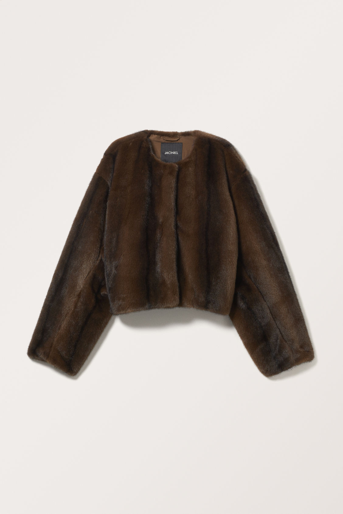 Short Faux Fur Jacket - Brown | Monki
