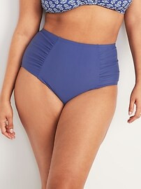 High-Waisted Ruched Swim Bottoms for Women | Old Navy (CA)