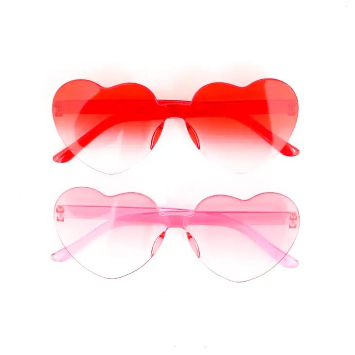 Red and Pink Ombré Heart Sunglasses | Sprinkle BASH