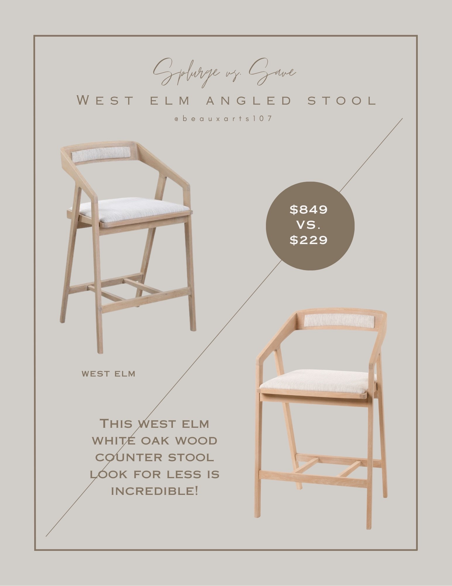 Save on this beautiful west elm counter stool look for less deal!!

#LTKSaleAlert #LTKHome #LTKStyleTip