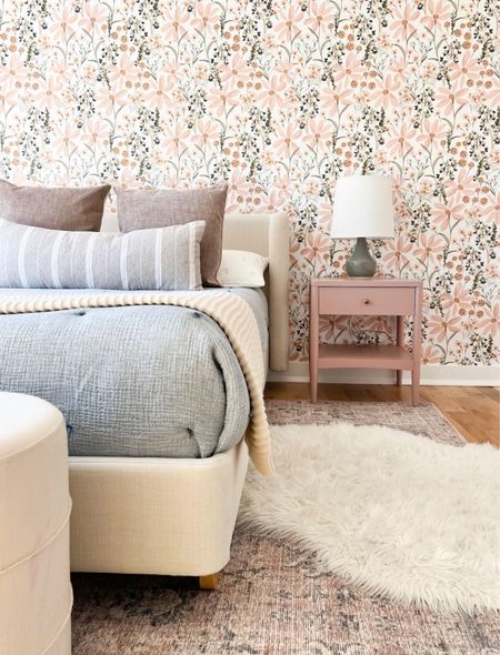 Sweet little girl’s room 🥰 Peel-and/stick wallpaper, an upholstered bed and cozy bedding!

#LTKkids #LTKfamily #LTKhome