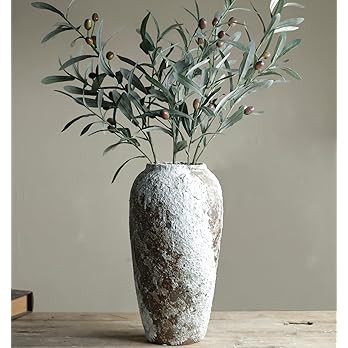 YSNCIDAN Rustic Ceramic Flower Large Vase, Vintage Floor Tall Vase Farmhouse Decor for Living Roo... | Amazon (US)
