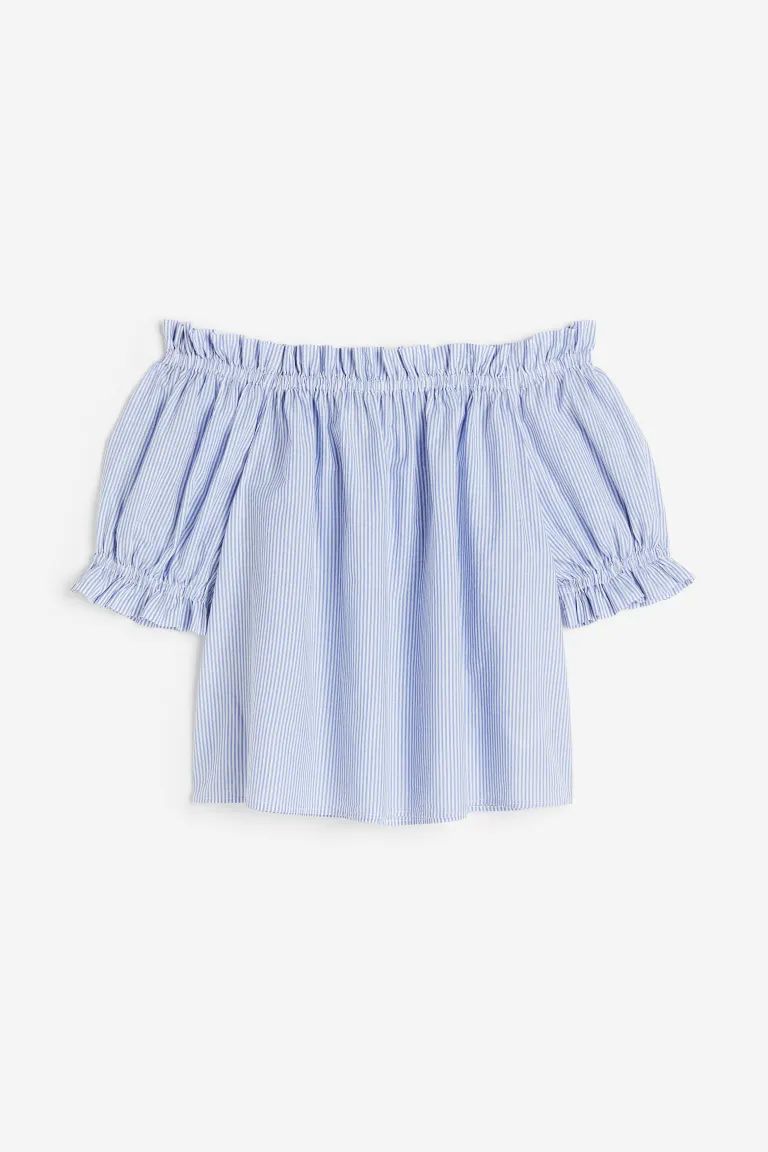 Ruffle-trimmed Off-the-shoulder Top | H&M (US + CA)