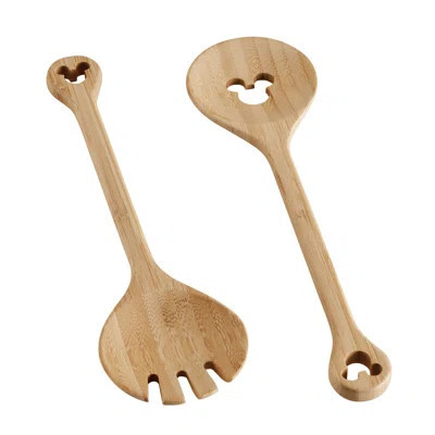 Disney Home Monochrome Bamboo Salad Server Set, 2 Piece, Bamboo | Wayfair North America