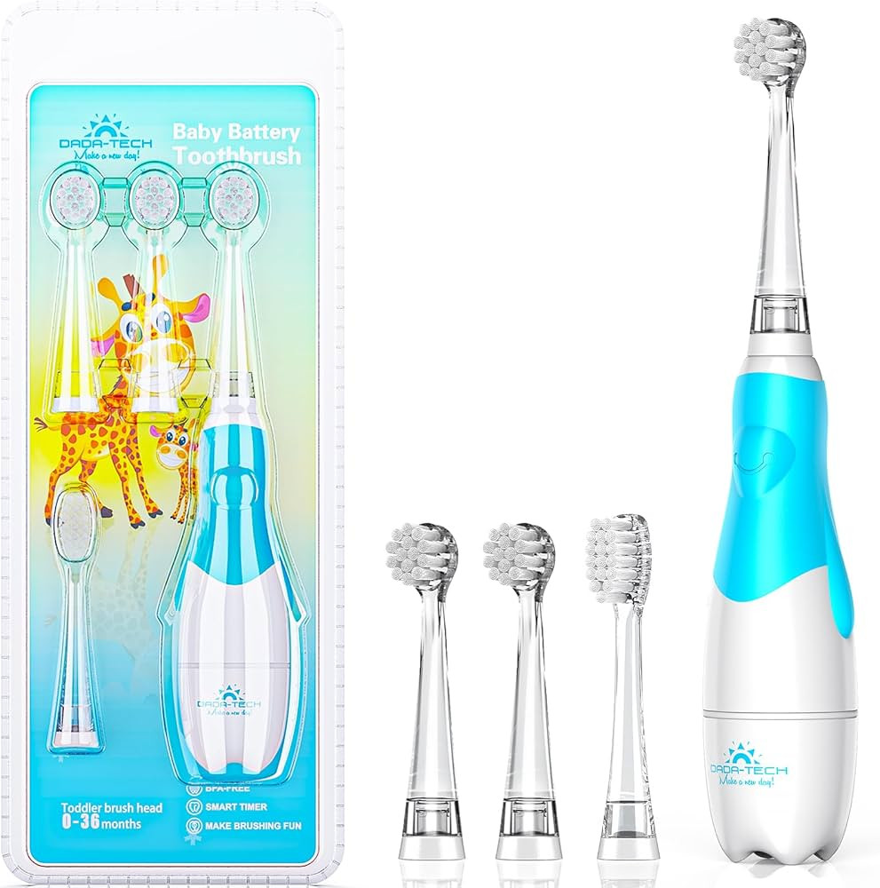 DADA-TECH Baby Electric Toothbrush, Toddler Teeth Brushes with Smart LED Timer and Sonic Technolo... | Amazon (US)