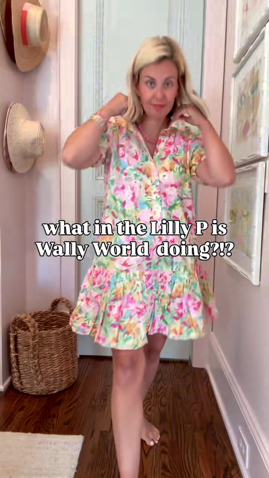 I mean Wally World just doesn’t disappoint! Of course I’m popping the collar, adding jewels and a fun shoe. 
Dress - small
Flats - 7 (i’m a true 8 but size down in flats) 
*code Catherine20 at Allie + Bess

#LTKPetite #LTKSaleAlert #LTKOver40