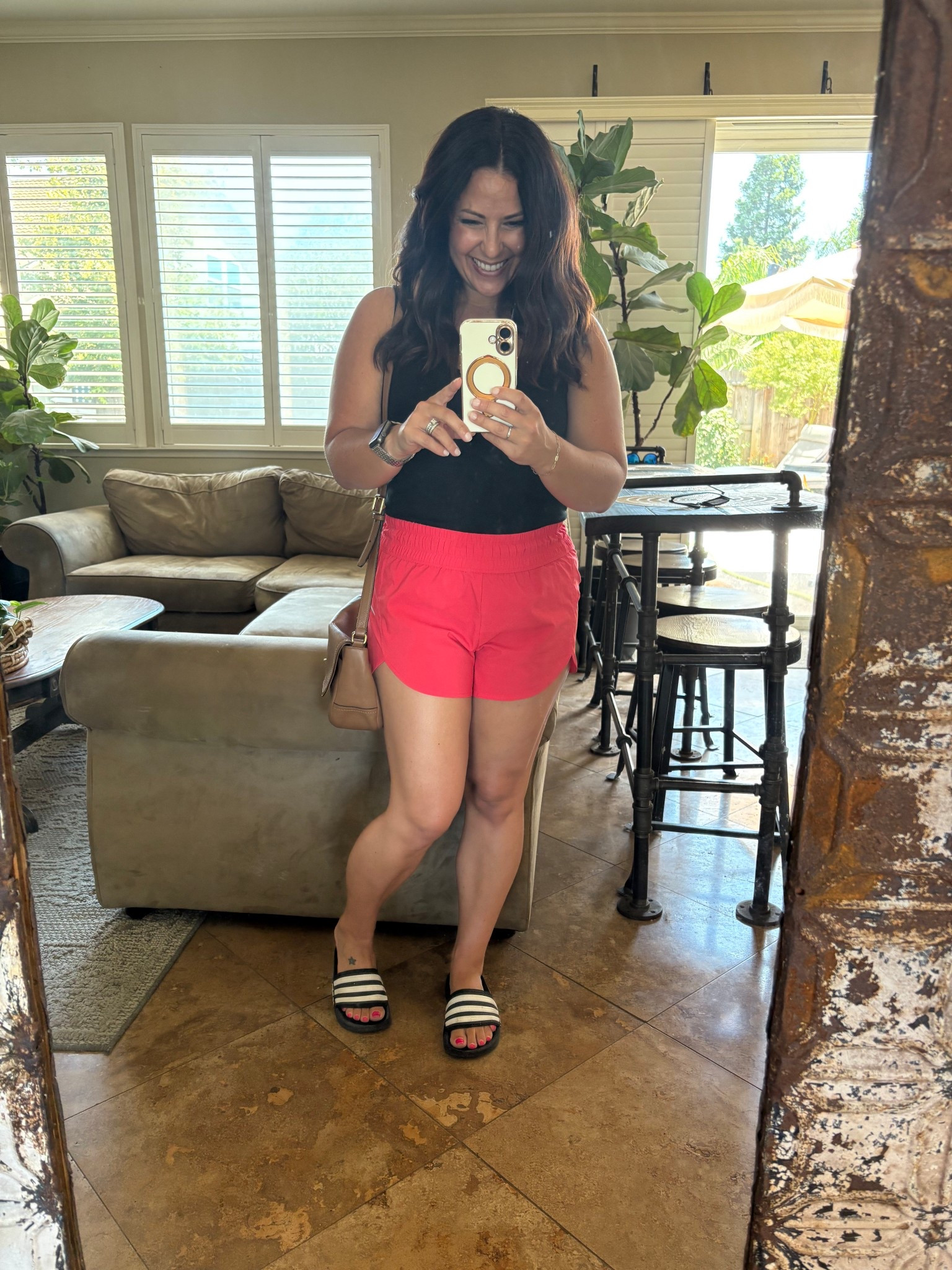 Prepping for the Fourth of July today. Doing a little of everything, yard work, housework, shopping and treating myself to a pedicure! Staying cool and comfy in my running shorts, tank top and slides. 

#LTKActive #LTKPetite #LTKOver40
