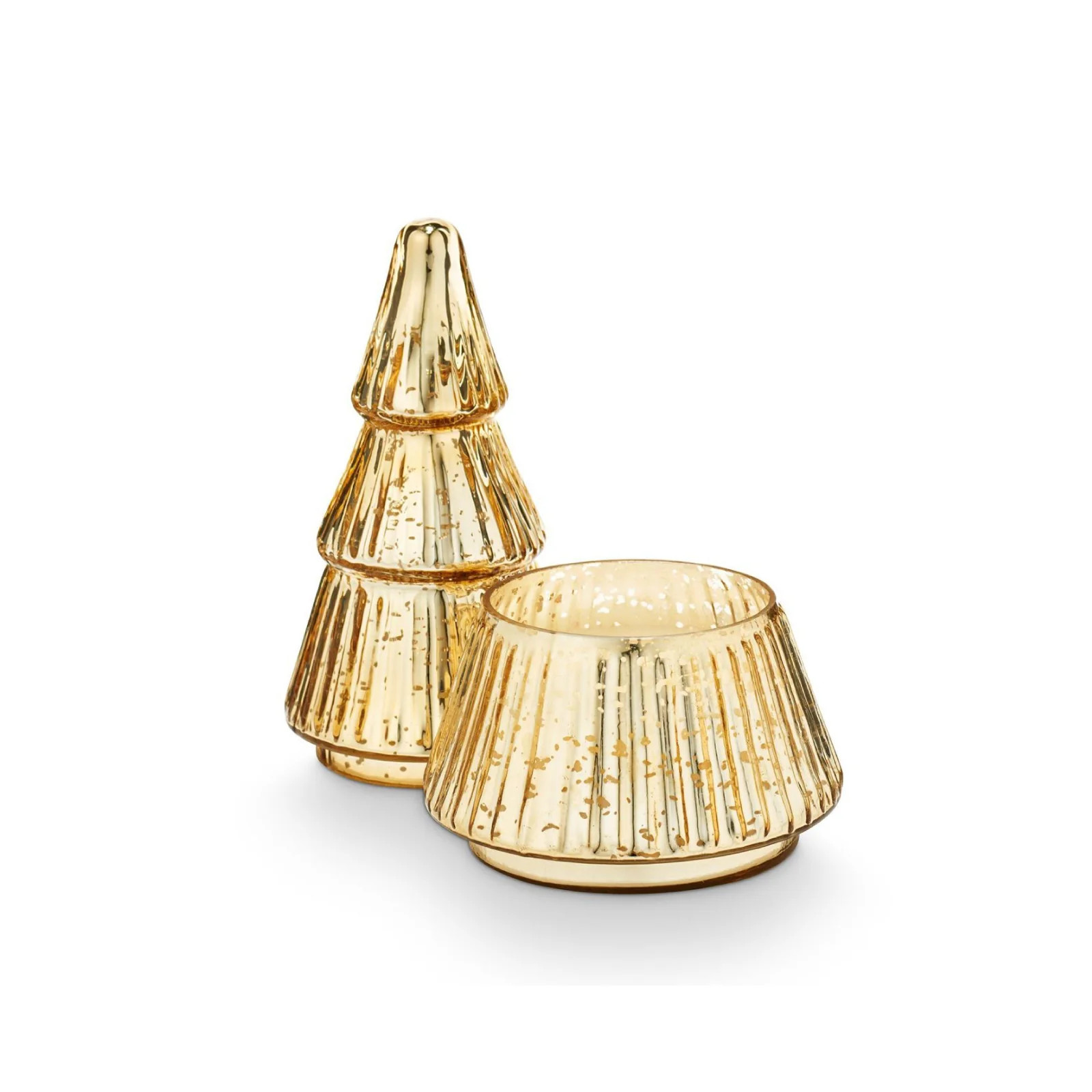 Mercury Glass Evergreen Candle | Brooke and Lou