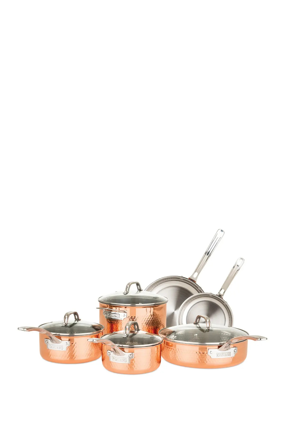 Copper Clad 3-Ply Hammered 10-Piece Cookware Set | Nordstrom | Nordstrom