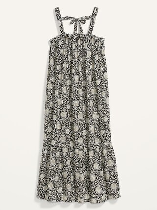 Sleeveless Tie-Back Cutout Maxi Swing Dress for Women | Old Navy (US)