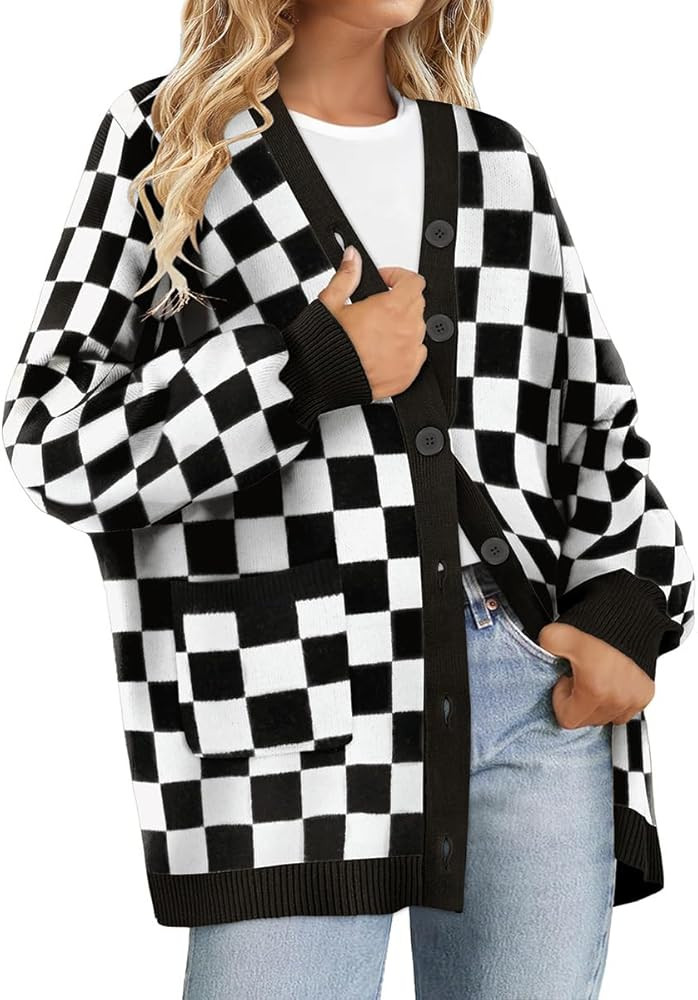 RITERA Womens Plus Size Cardigans Sweatershirts Coat Open Front Button Up Long Sleeeve Oversize W... | Amazon (US)