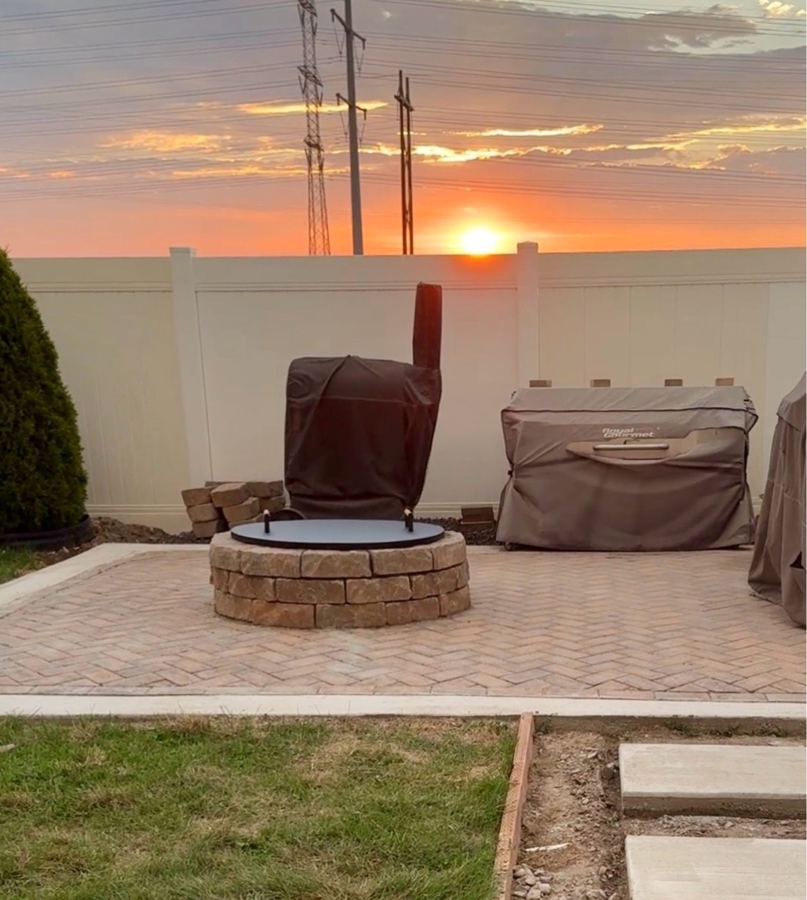 Got a pretty new metal fire pit cover with wooden handles and it upgraded this entire corner. 

It also survived its first wind and thunderstorm yesterday with flying colors. 

Backyard landscaping
Yard work
Outdoor accessories
Fire pit decor

#LTKSeasonal #LTKSaleAlert