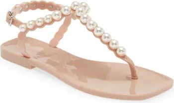Jeffrey Campbell Pearlesque Imitation Pearl Ankle Strap Sandal (Women) | Nordstrom | Nordstrom