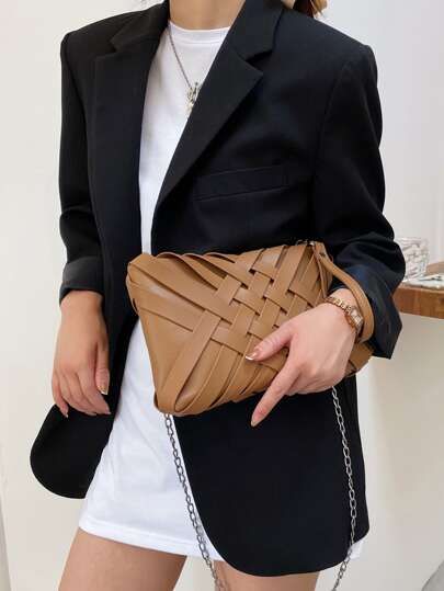 Minimalist Braided Clutch Bag | SHEIN