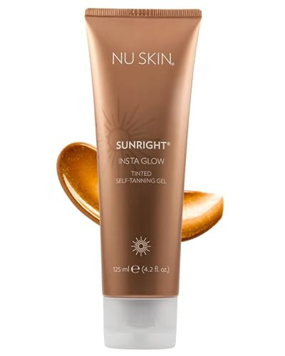 Nu Skin Sunright Insta Glow Self Tanner Gel | Natural Summer Tan for Face & Body | Beauty & Skin Care | Vitamin E & Avocado Oil | Natural Body Bronzer with DHA & Amino Acids | 4.2 oz | 1 Pack | Amazon (US)